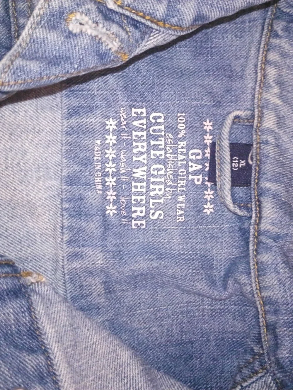 GAP Light Blue Kids Denim Jacket - Cropped Button-Front